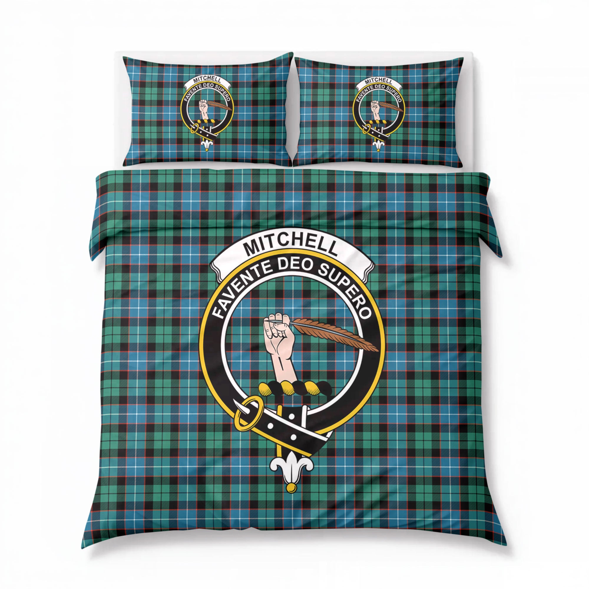 Mitchell Ancient Tartan Crest Bedding Set