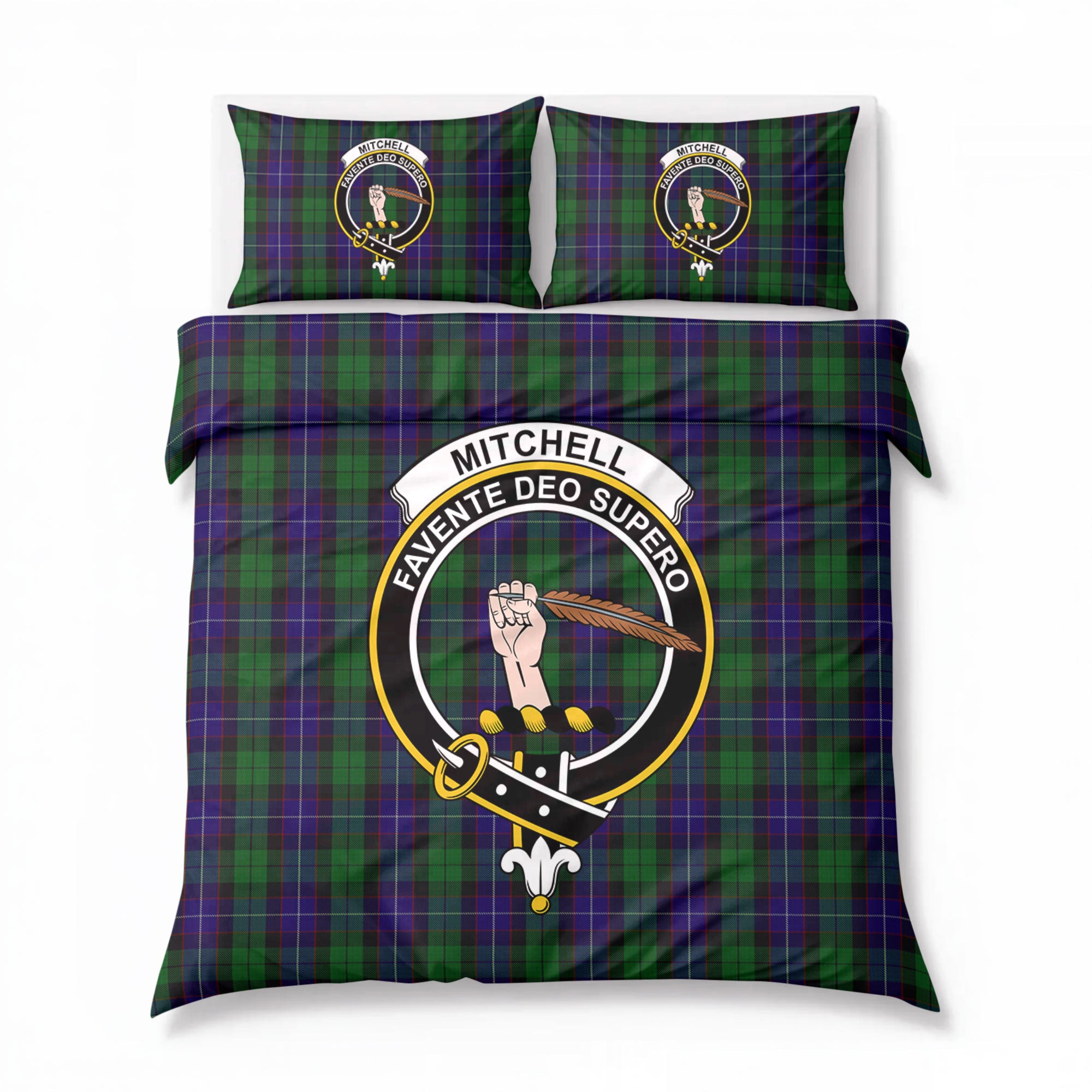 Mitchell Tartan Crest Bedding Set