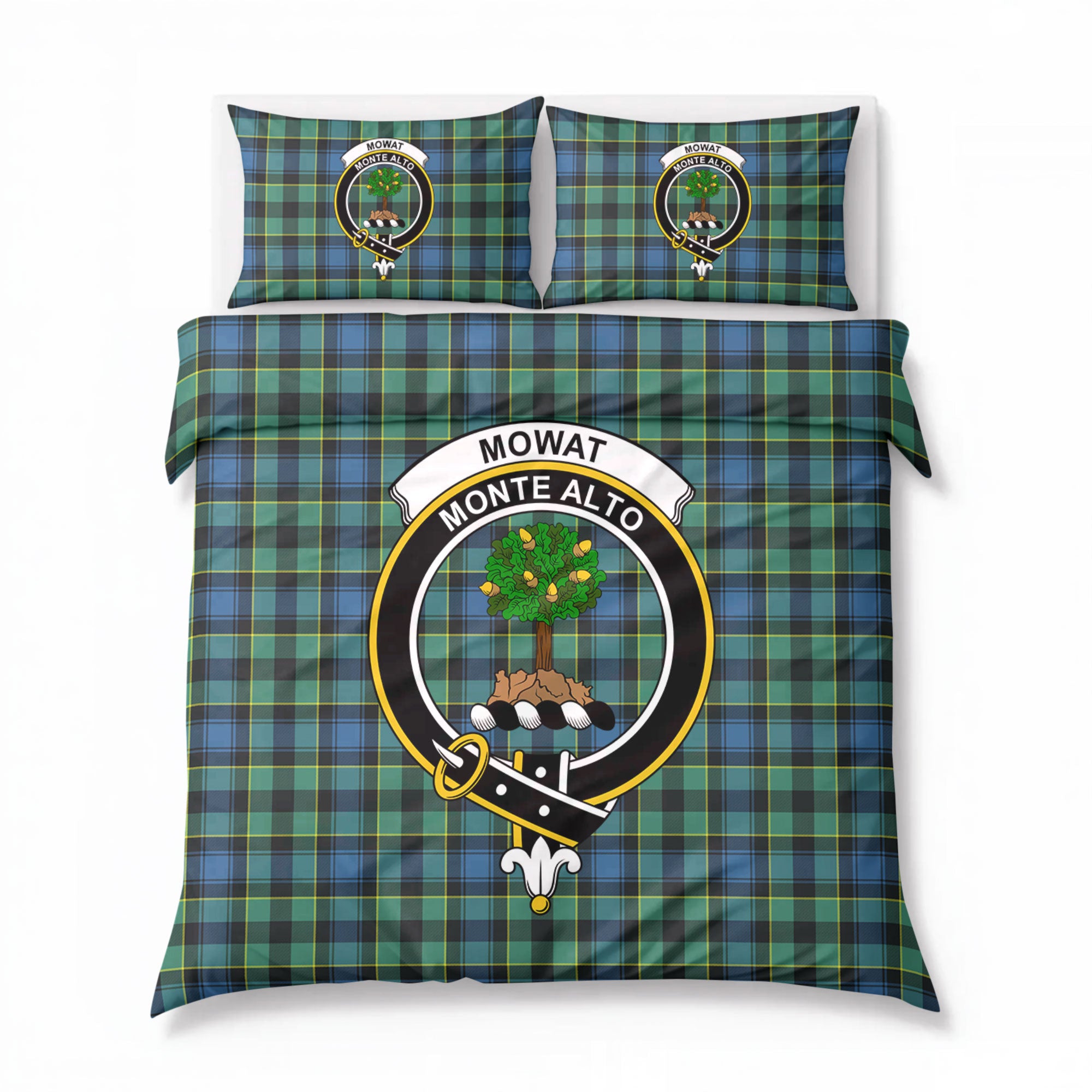 Mowat Ancient Tartan Crest Bedding Set
