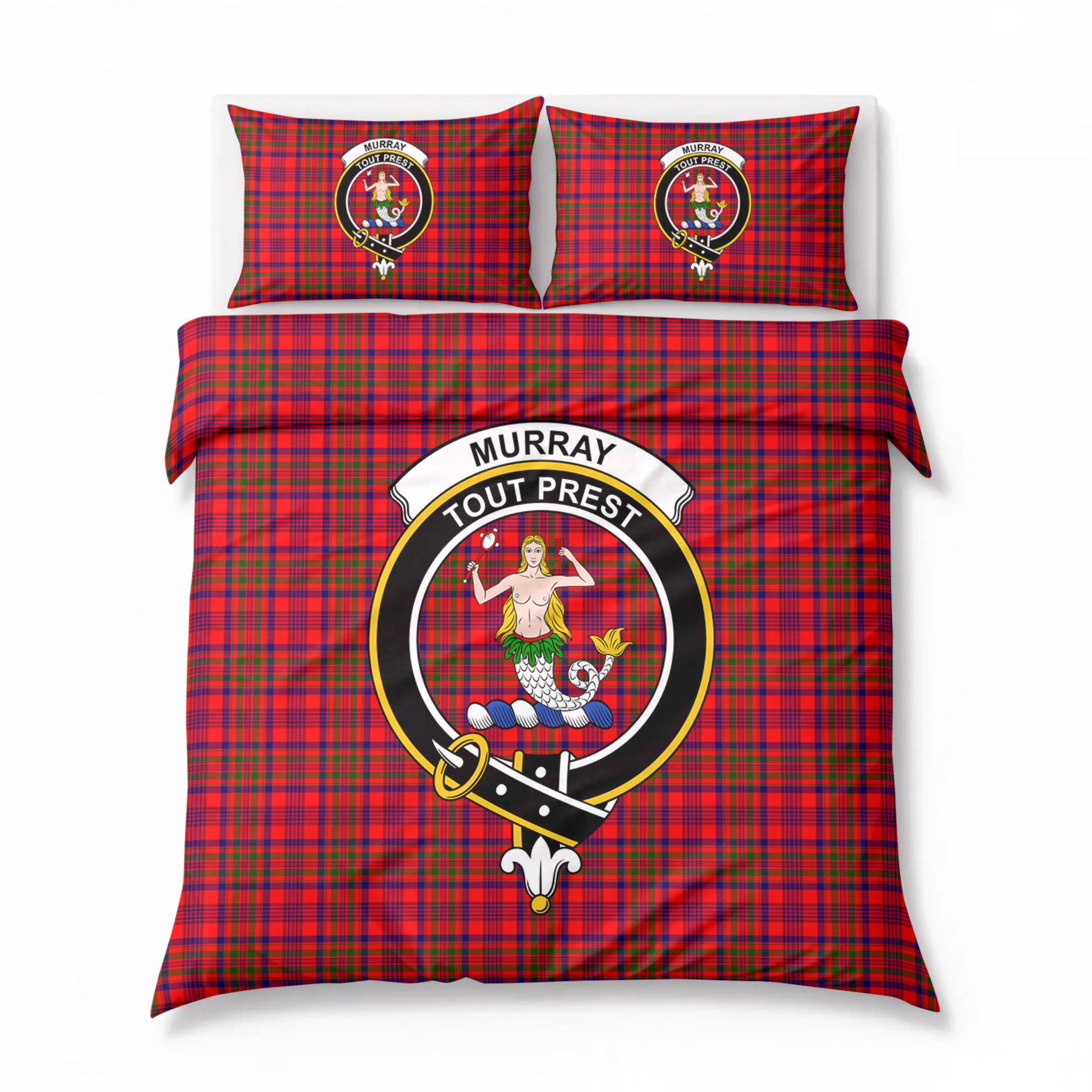 Murray of Tulloch Modern Tartan Crest Bedding Set