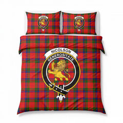 Nicolson Modern Tartan Crest Bedding Set