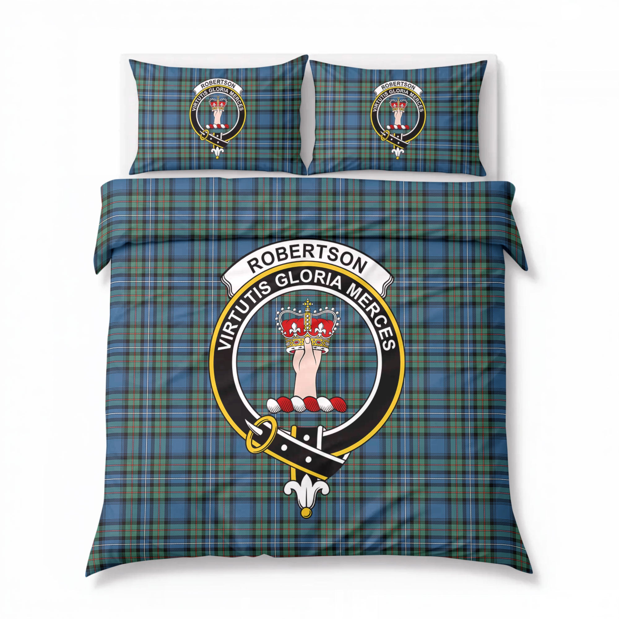 Robertson Hunting Ancient Tartan Crest Bedding Set