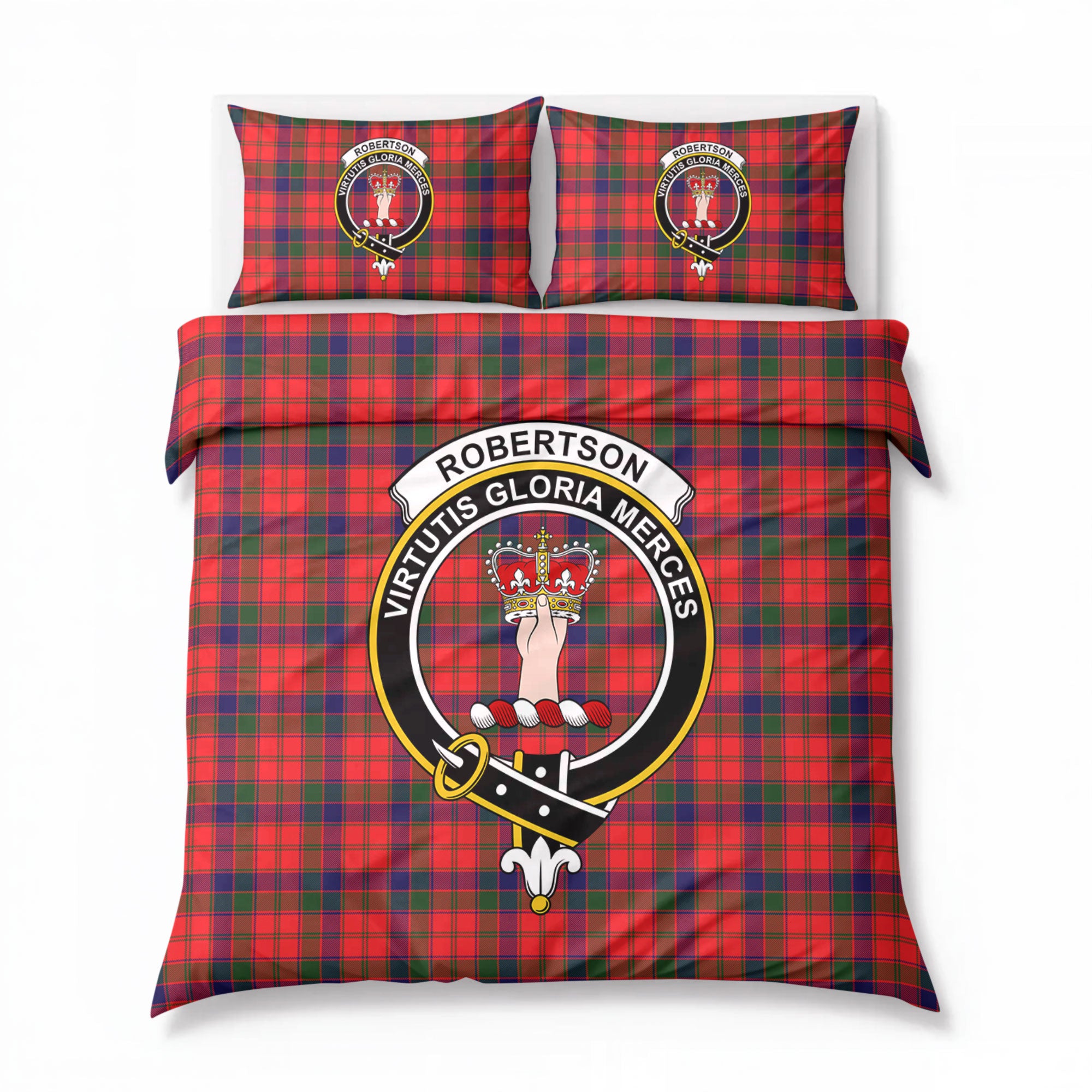 Robertson Modern Tartan Crest Bedding Set