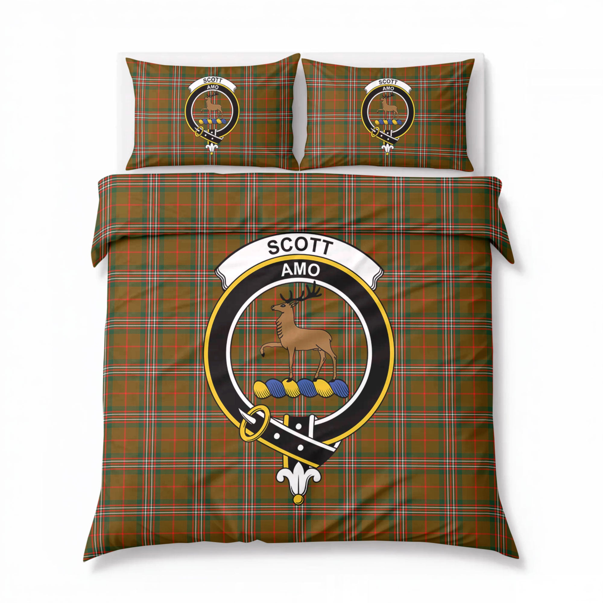 Scott Brown Modern Tartan Crest Bedding Set