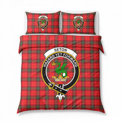 Seton Modern Tartan Crest Bedding Set