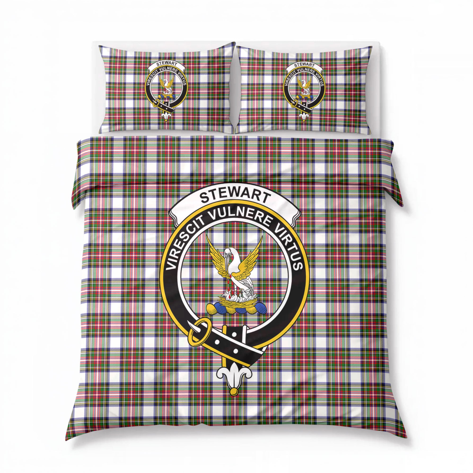 Stewart Dress Modern Tartan Crest Bedding Set