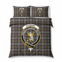 Stewart Old Weathered Tartan Crest Bedding Set