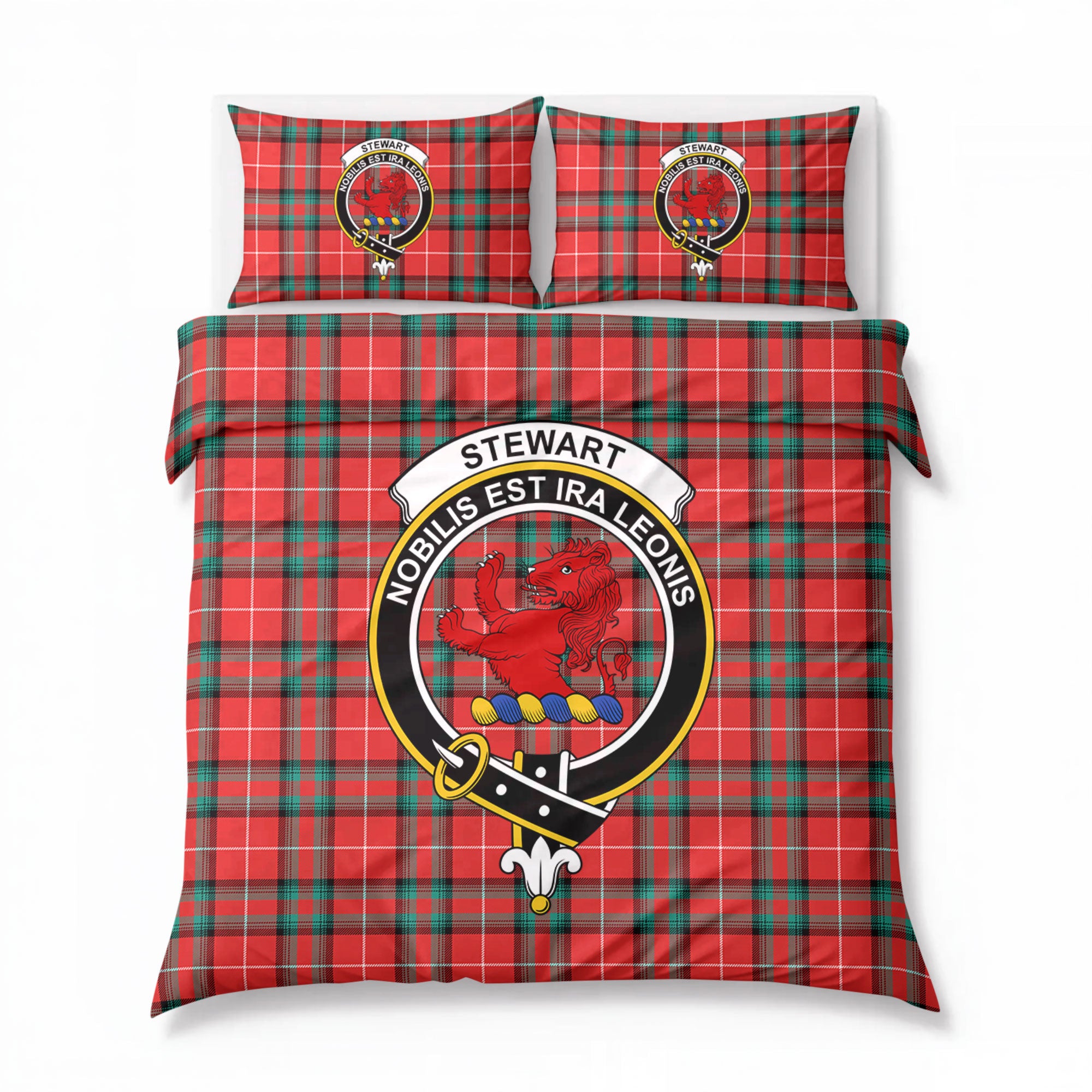Stewart (Stuart) of Bute Tartan Crest Bedding Set