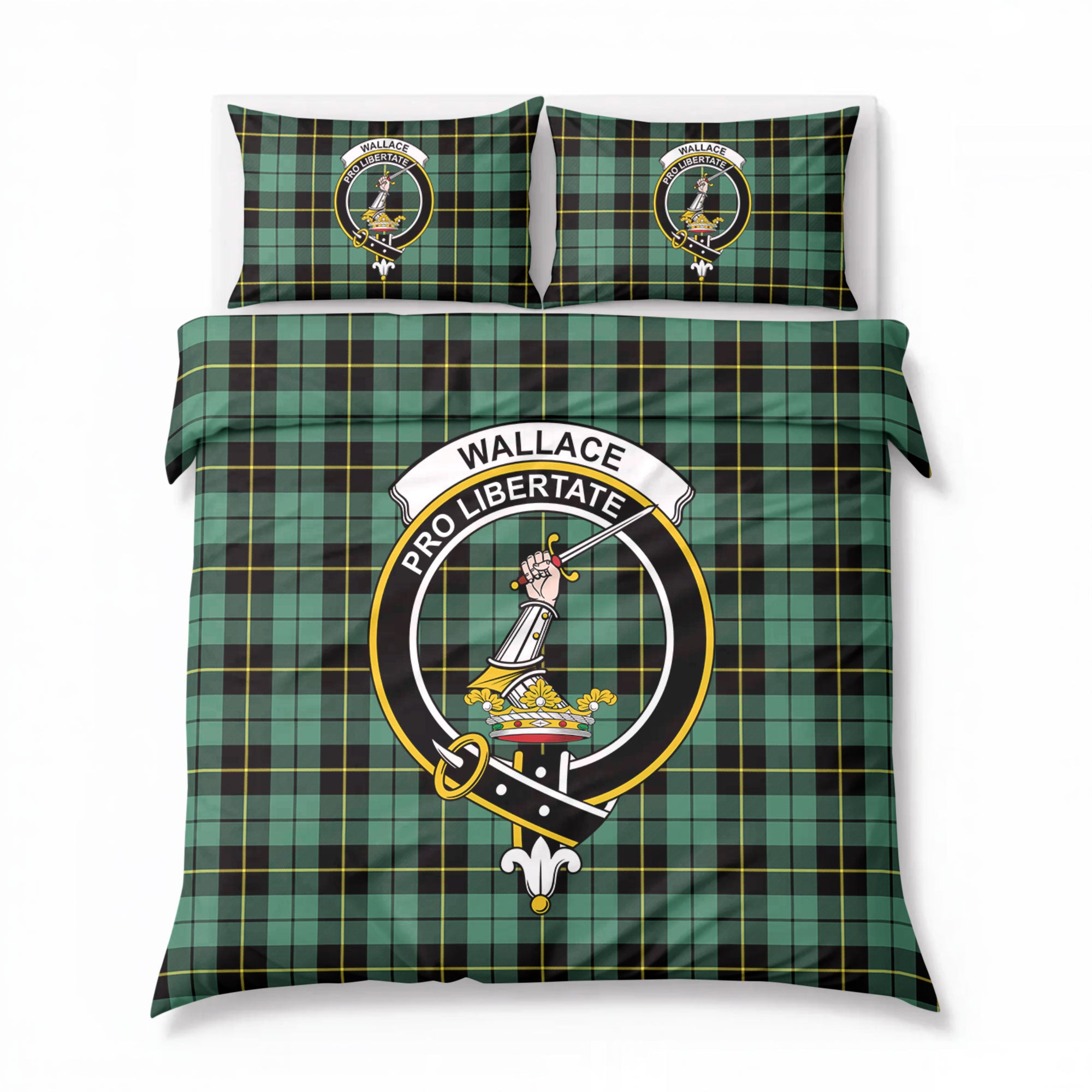 Wallace Hunting Ancient Tartan Crest Bedding Set