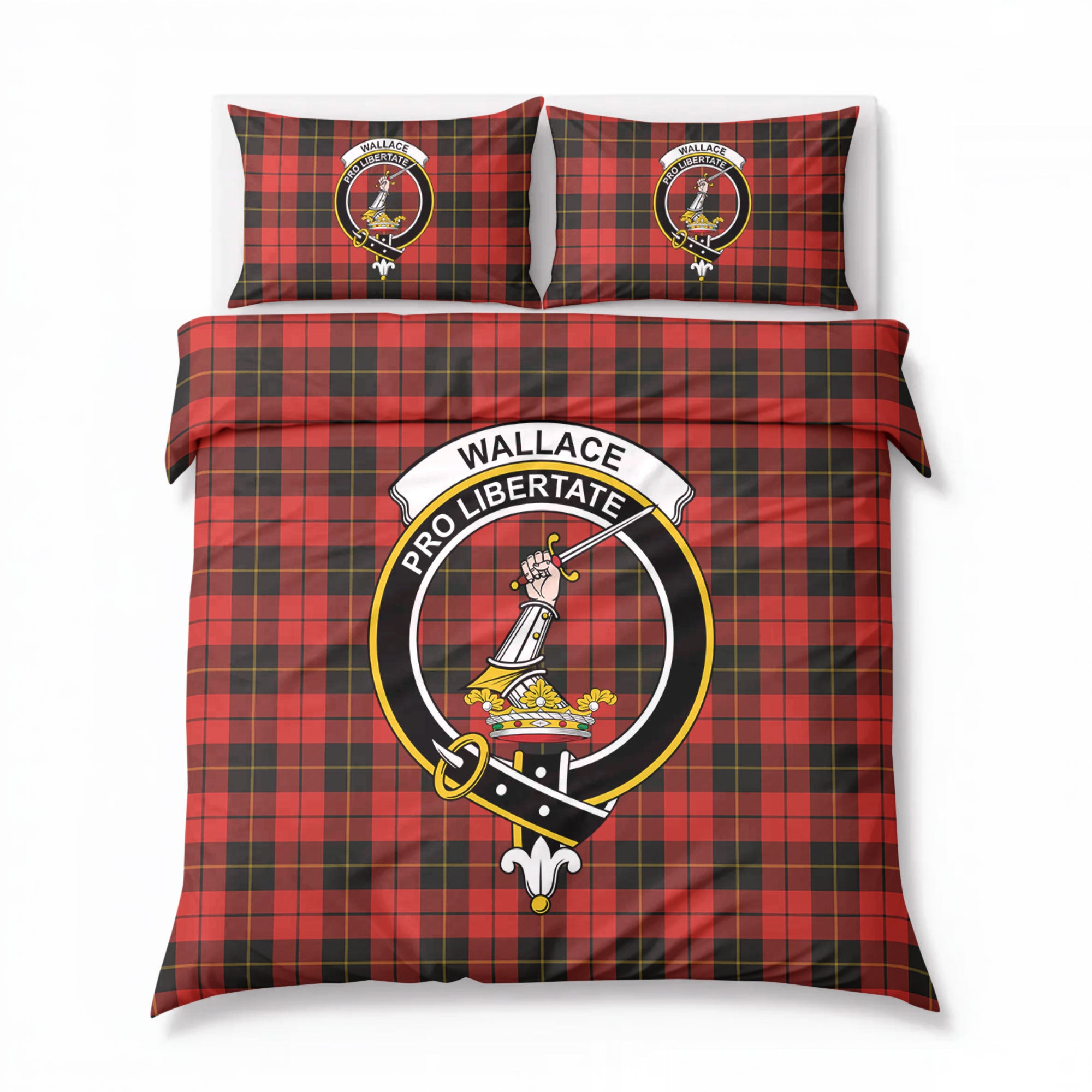 Wallace Weathered Tartan Crest Bedding Set