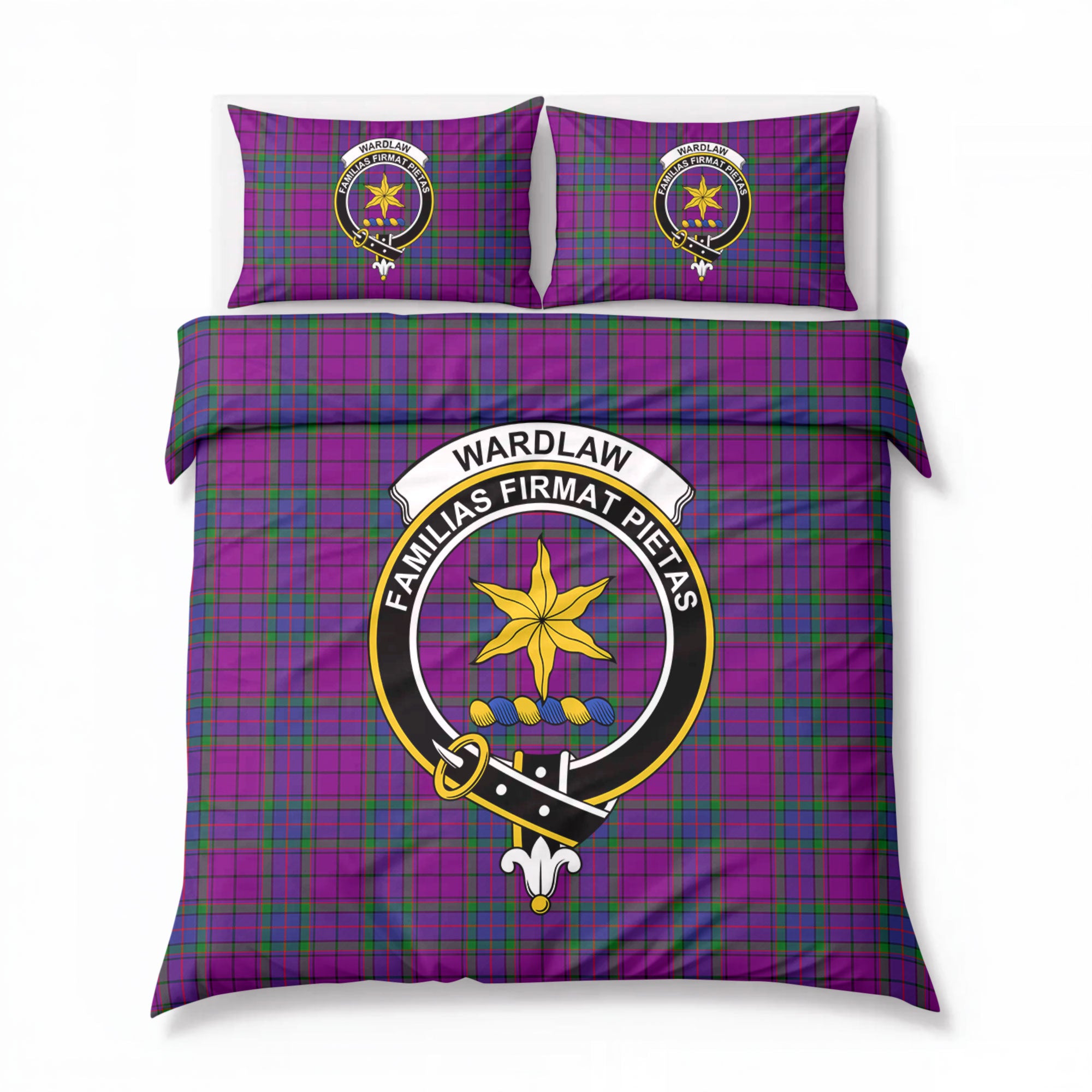 Wardlaw Modern Tartan Crest Bedding Set