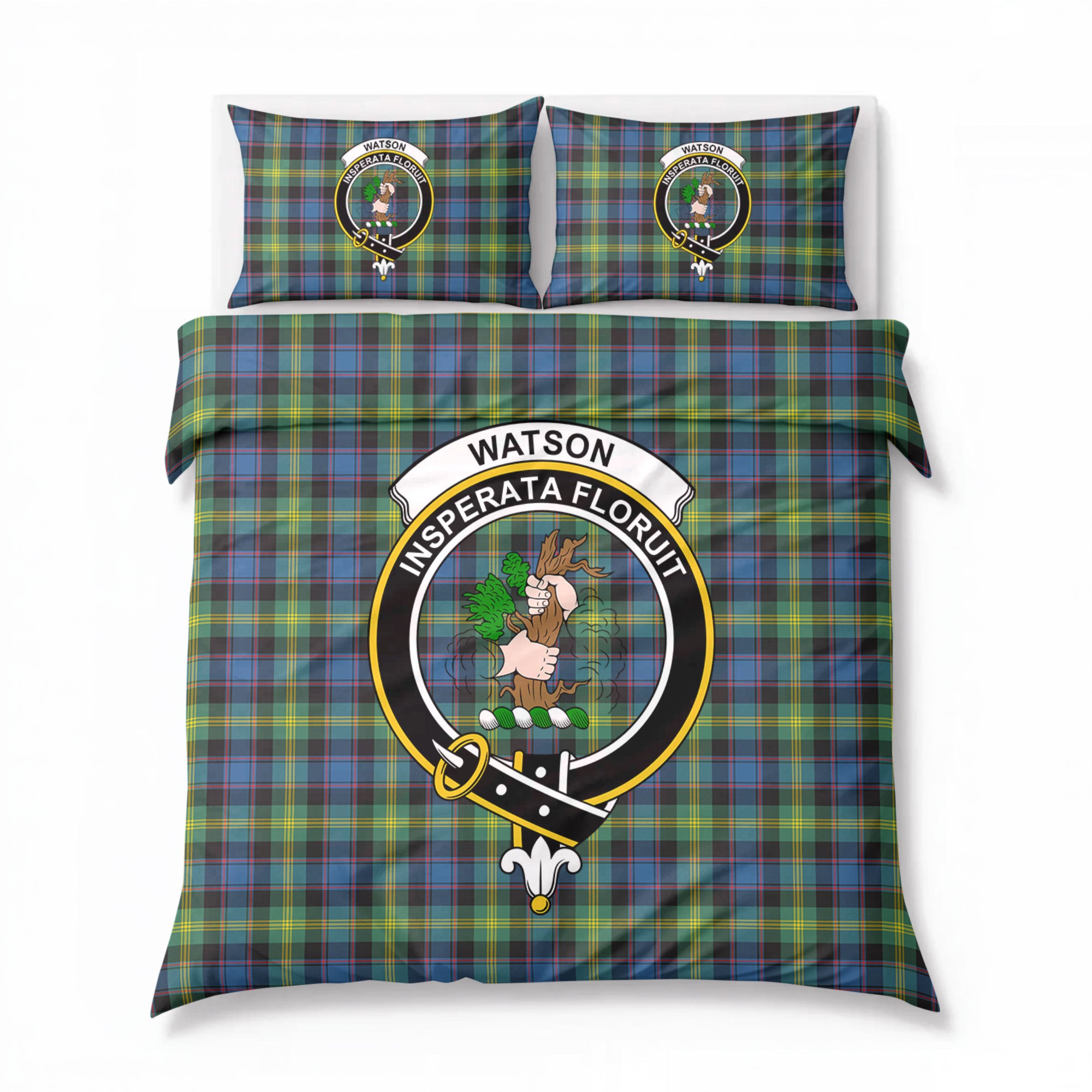 Watson Ancient Tartan Crest Bedding Set