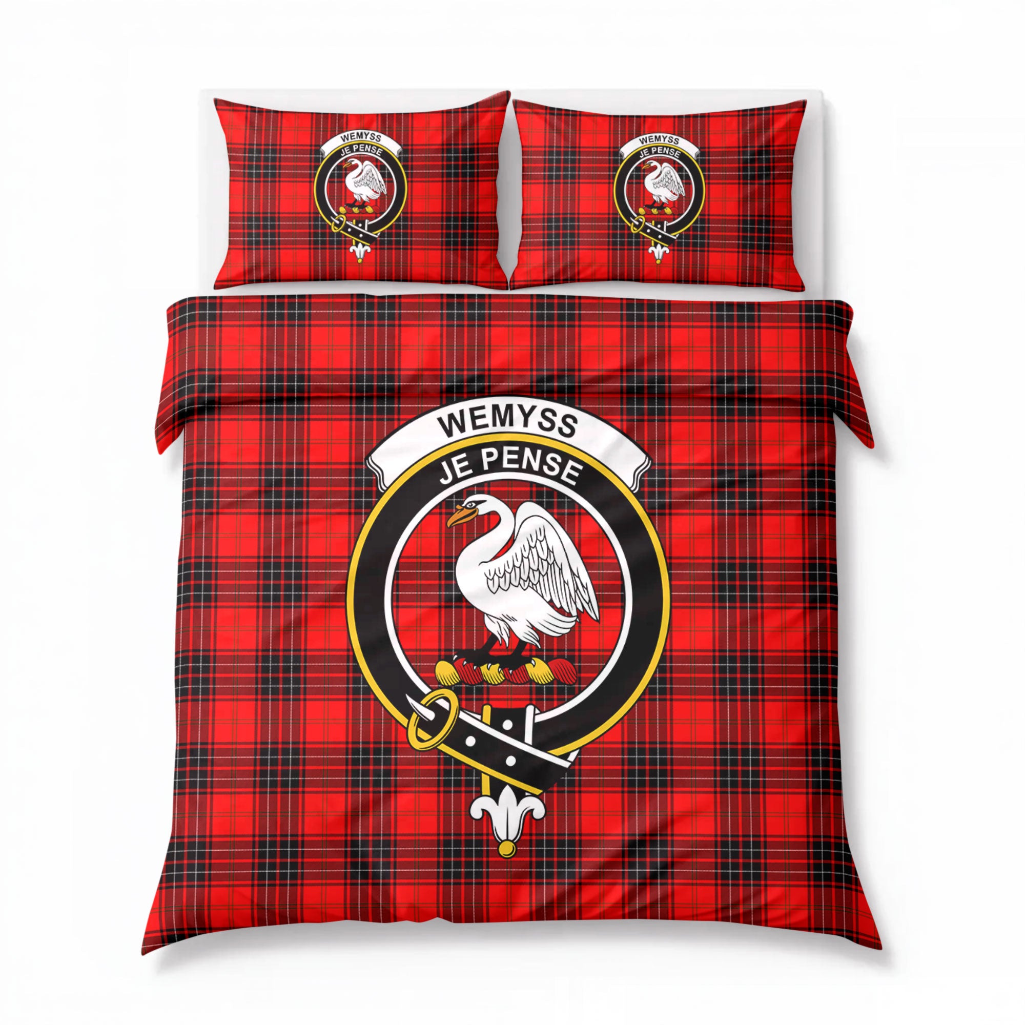 Wemyss Modern Tartan Crest Bedding Set