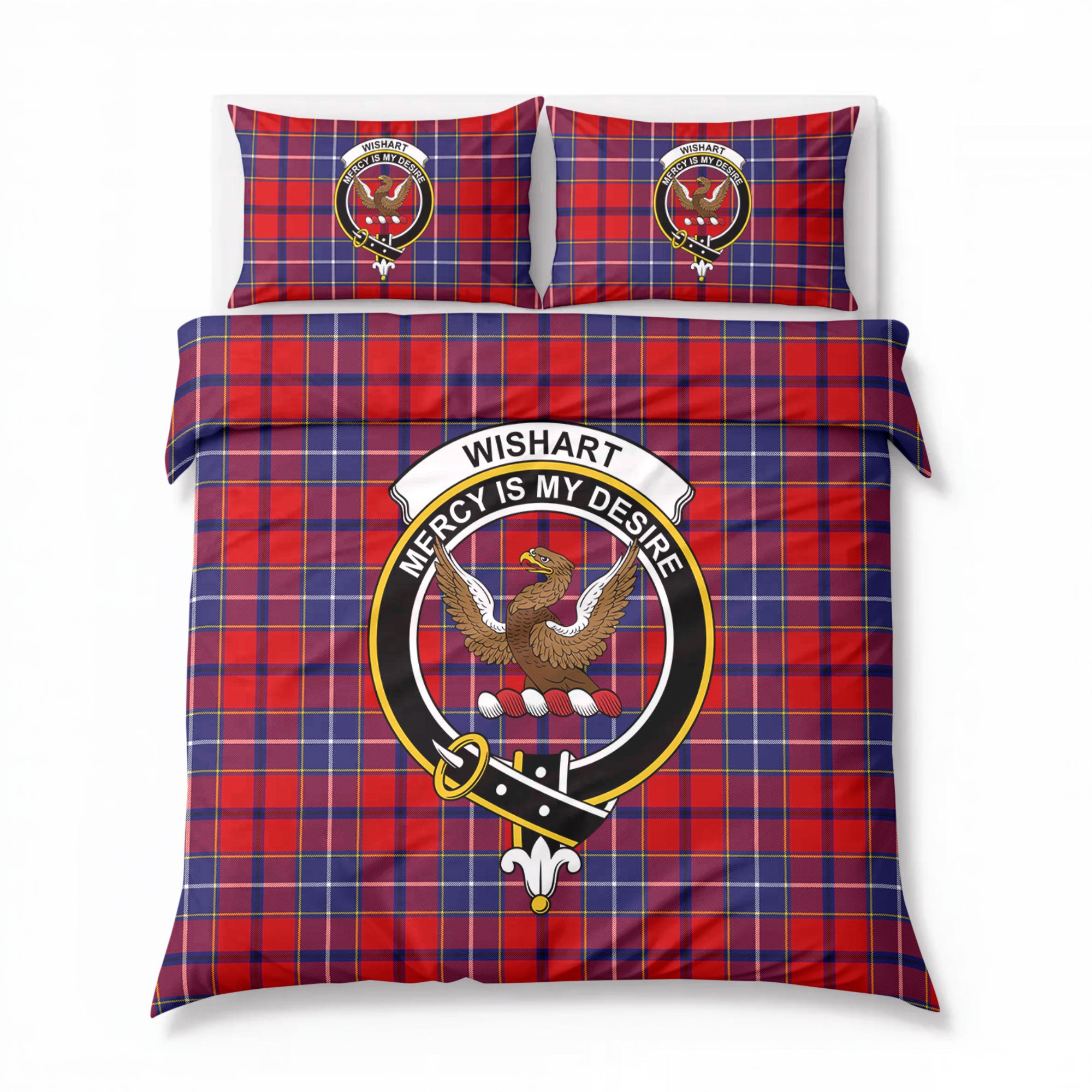 Wishart Dress Tartan Crest Bedding Set