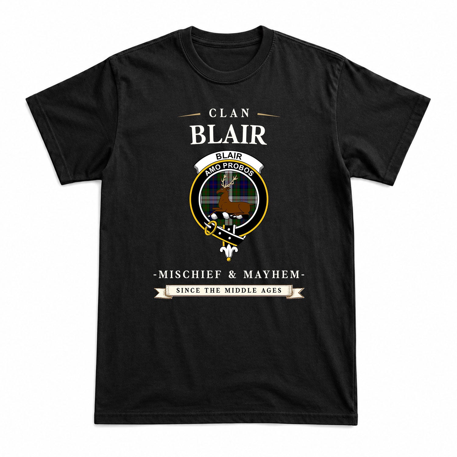 Blair Dress Tartan Crest Mischief and Mayhem T-shirt