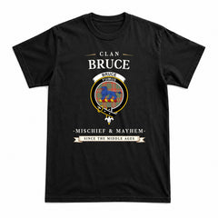 Bruce Ancient Tartan Crest Mischief and Mayhem T-shirt
