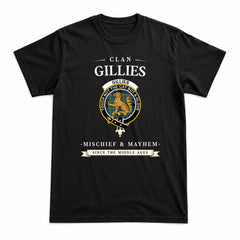 Gillies Ancient Tartan Crest Mischief and Mayhem T-shirt