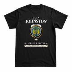 Johnston Ancient Tartan Crest Mischief and Mayhem T-shirt