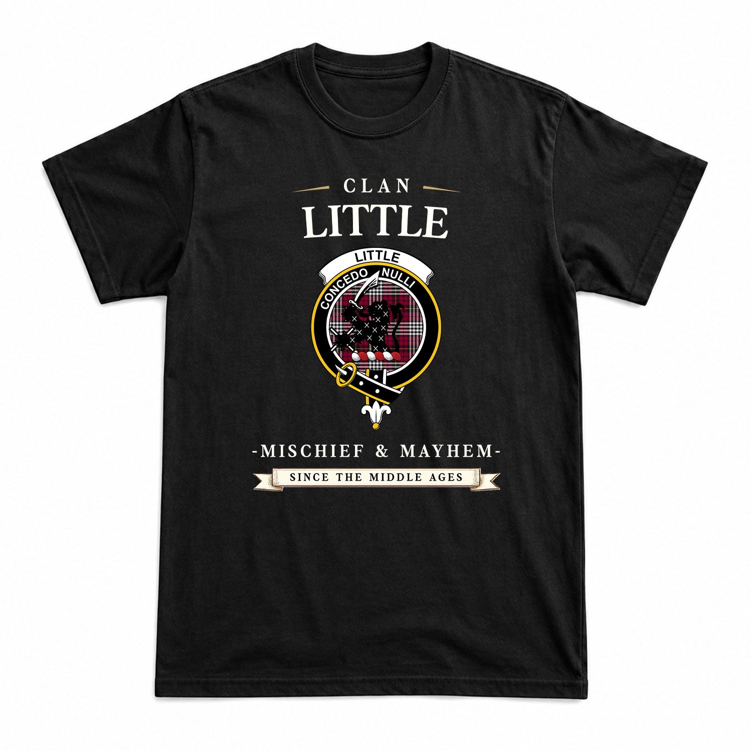 Little Tartan Crest Mischief and Mayhem T-shirt