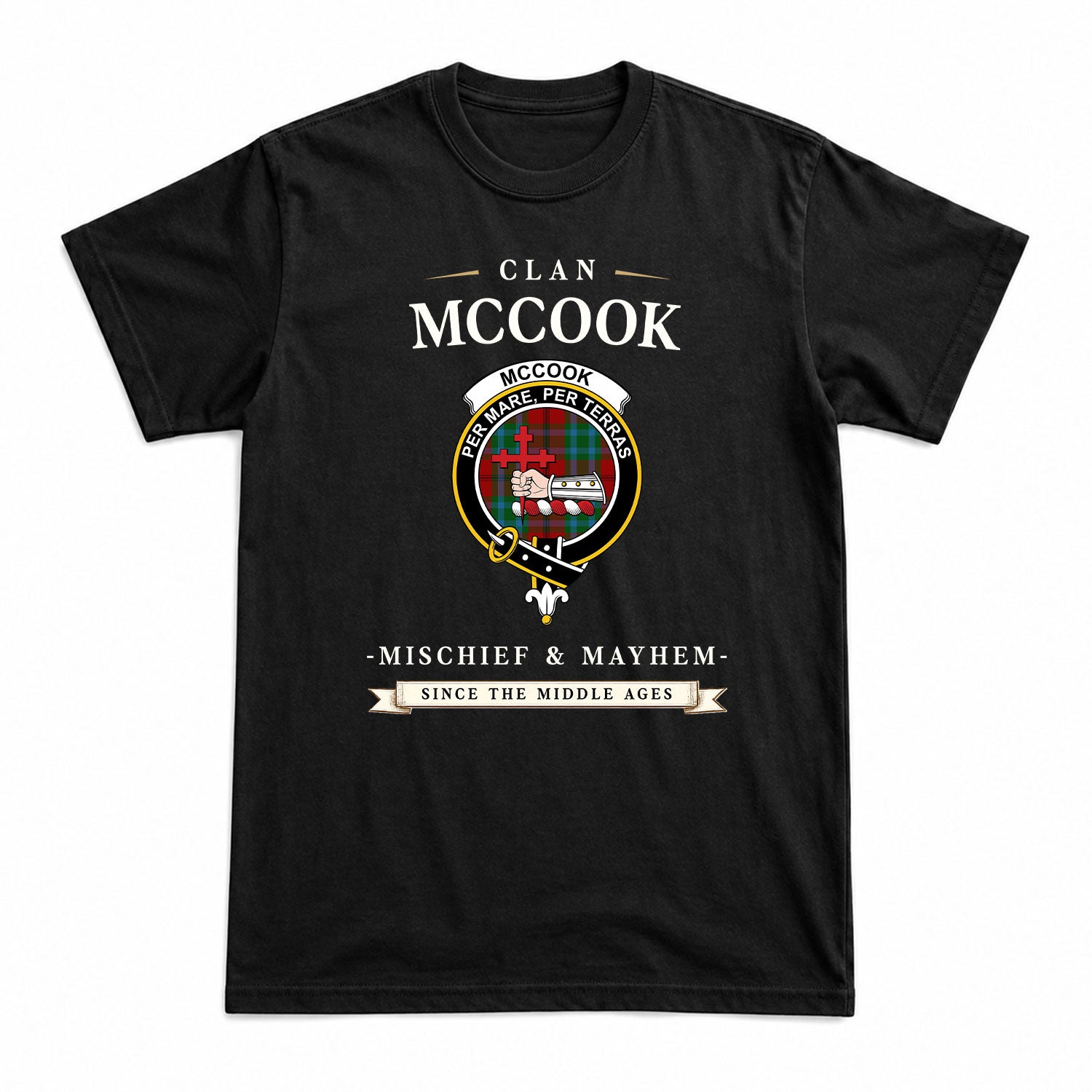 McCook Tartan Crest Mischief and Mayhem T-shirt