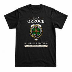 Orrock Tartan Crest Mischief and Mayhem T-shirt