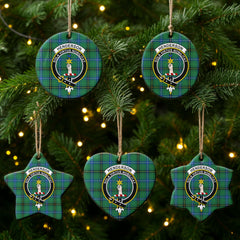 Henderson Ancient Tartan Crest Christmas Ceramic Ornament