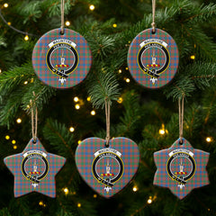 MacIntyre Ancient Tartan Crest Christmas Ceramic Ornament