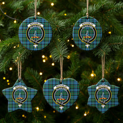 MacKinlay Ancient Tartan Crest Christmas Ceramic Ornament