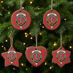 McBean Tartan Crest Christmas Ceramic Ornament