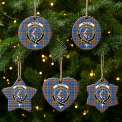 McBeth Ancient Tartan Crest Christmas Ceramic Ornament