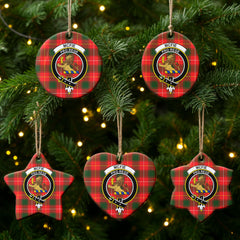 McFie Tartan Crest Christmas Ceramic Ornament