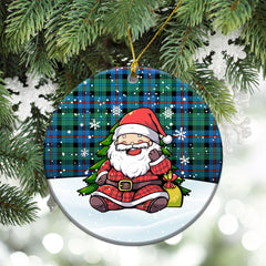 Campbell of Cawdor Ancient Tartan Christmas Ceramic Ornament - Scottish Santa Style