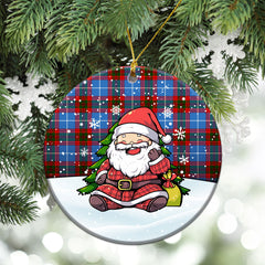 Congilton Tartan Christmas Ceramic Ornament - Scottish Santa Style