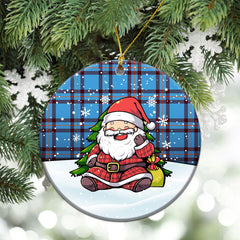 Elliot Ancient Tartan Christmas Ceramic Ornament - Scottish Santa Style