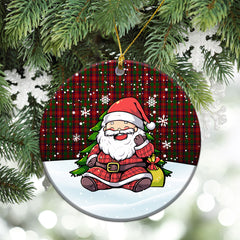 Ged Tartan Christmas Ceramic Ornament - Scottish Santa Style