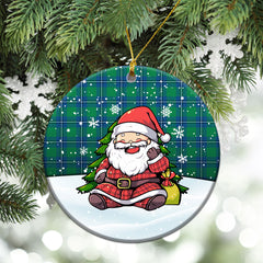 Irvine Ancient Tartan Christmas Ceramic Ornament - Scottish Santa Style