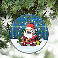 MacIntyre Hunting Ancient Tartan Christmas Ceramic Ornament - Scottish Santa Style