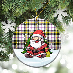 MacPherson Dress Modern Tartan Christmas Ceramic Ornament - Scottish Santa Style