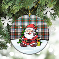 McDuff Dress Ancient Tartan Christmas Ceramic Ornament - Scottish Santa Style