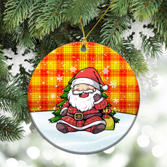 McMillan Clan Tartan Christmas Ceramic Ornament - Scottish Santa Style