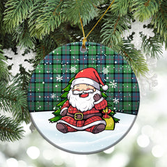 McThomas Ancient Tartan Christmas Ceramic Ornament - Scottish Santa Style