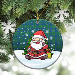 Montgomery Ancient Tartan Christmas Ceramic Ornament - Scottish Santa Style