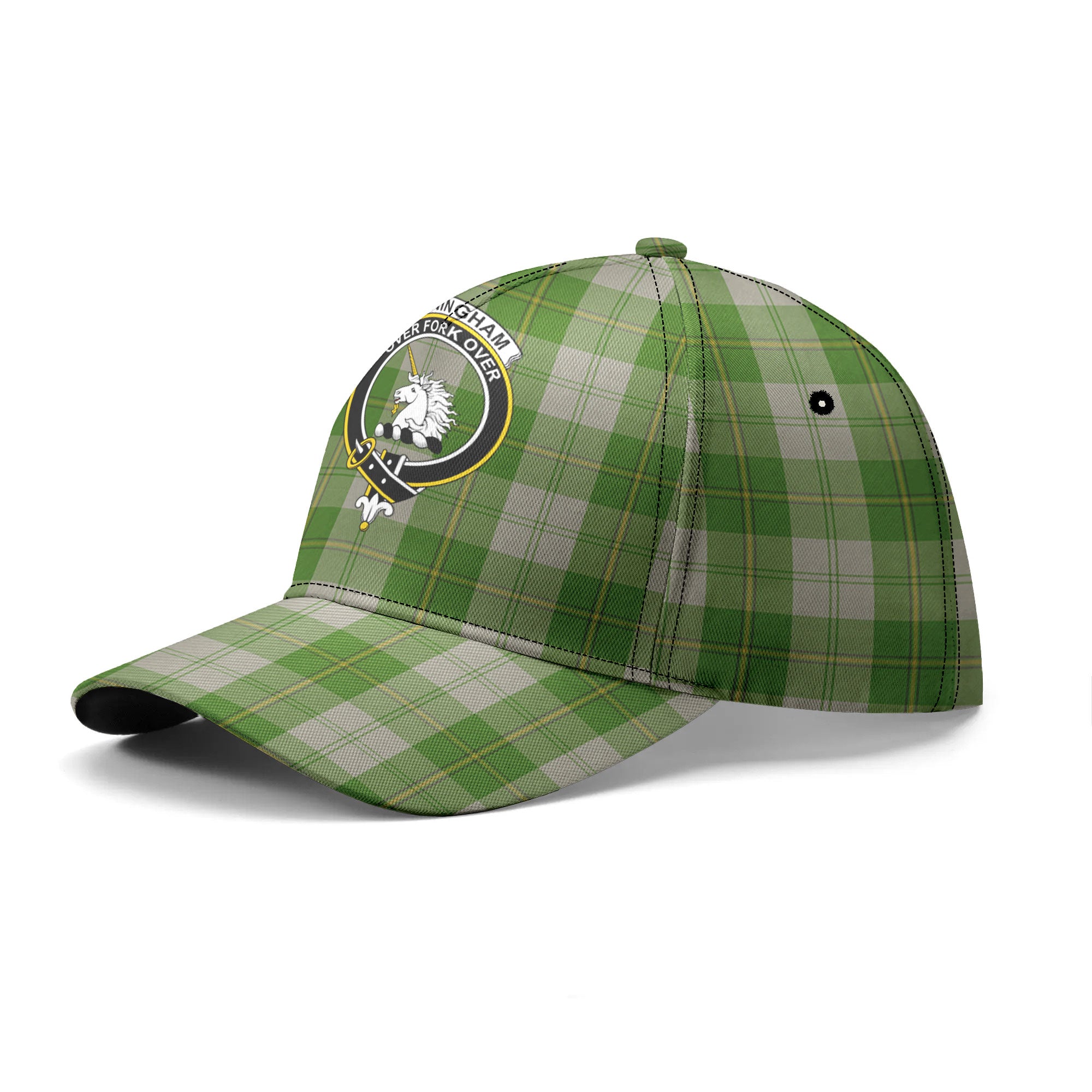 Cunningham Dress Green Dancers Tartan Crest Classic Cap