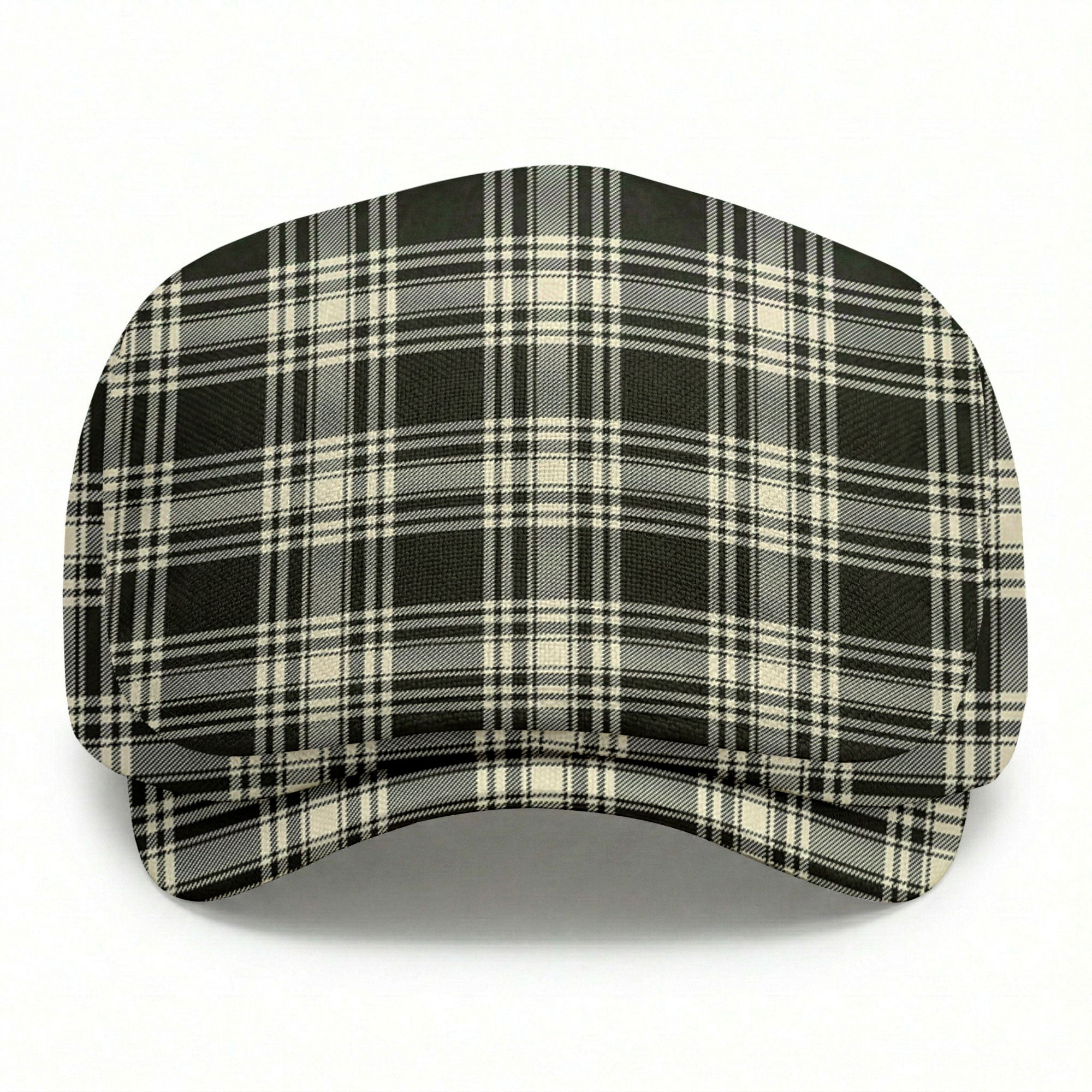 Menzies Black - White Ancient Tartan Flat Caps