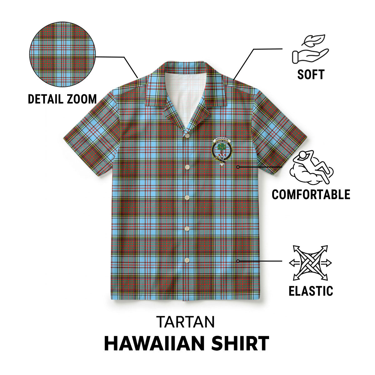 Anderson Ancient Tartan Crest Hawaiian Shirt