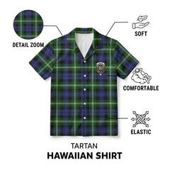 Baillie Modern Tartan Crest Hawaiian Shirt