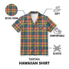 Buchanan Ancient Tartan Crest Hawaiian Shirt