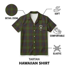 Cunningham Hunting Modern Tartan Crest Hawaiian Shirt