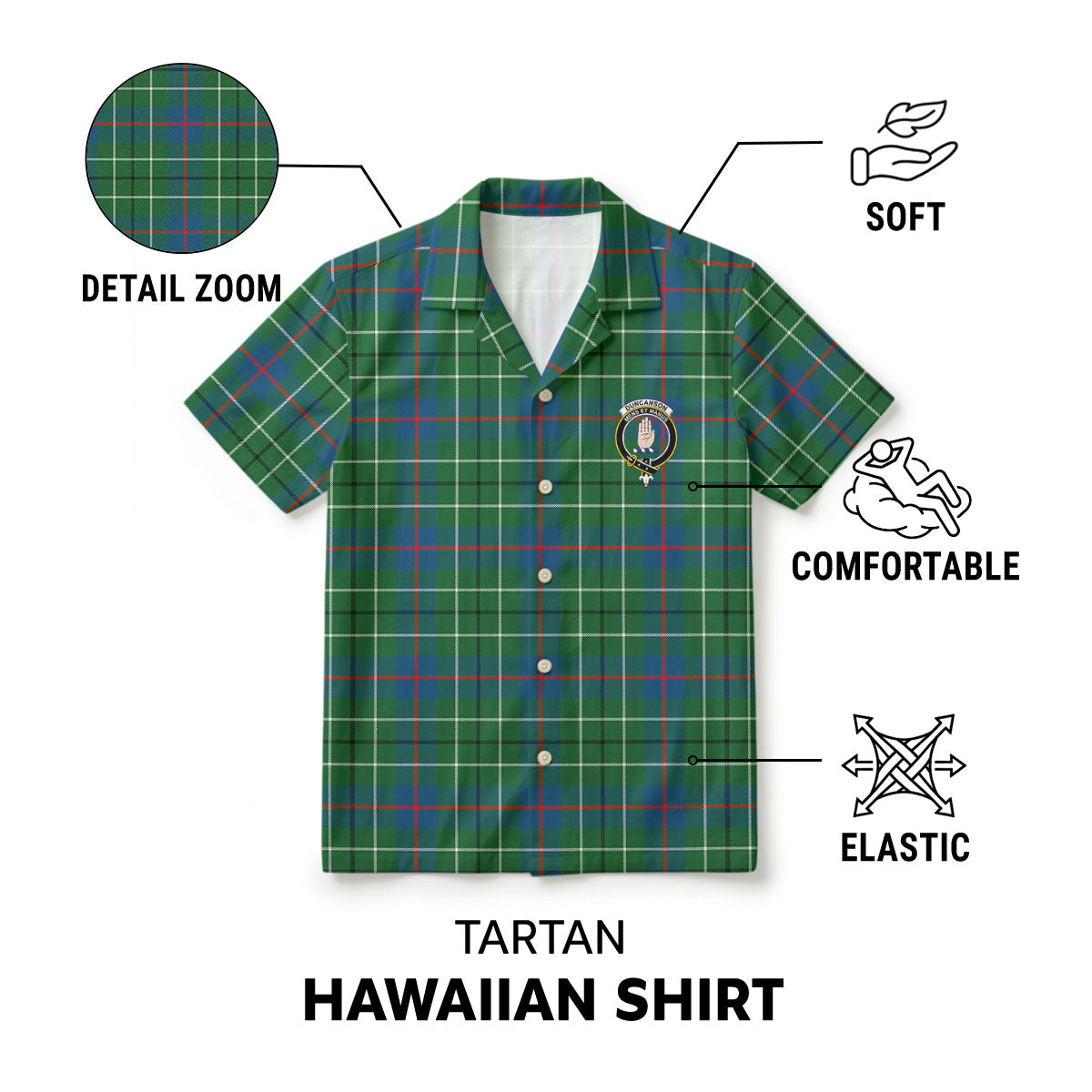 Duncanson Tartan Crest Hawaiian Shirt
