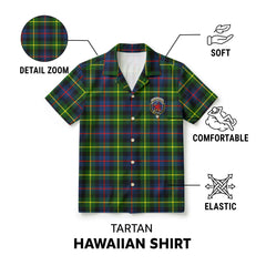 Farquharson Modern Tartan Crest Hawaiian Shirt